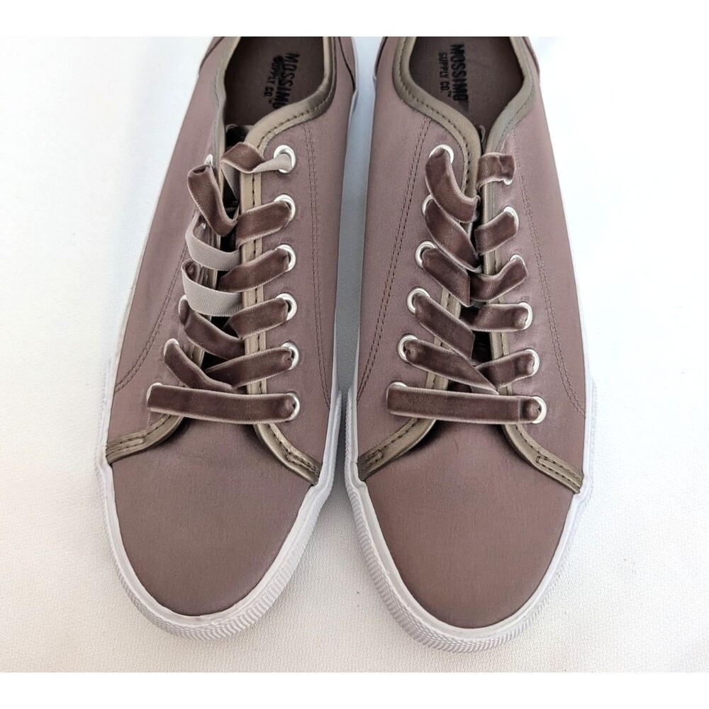 Mossimo Supply Co Women's Satin Sneakers Pink Velvet Ribbon Laces Size 9
